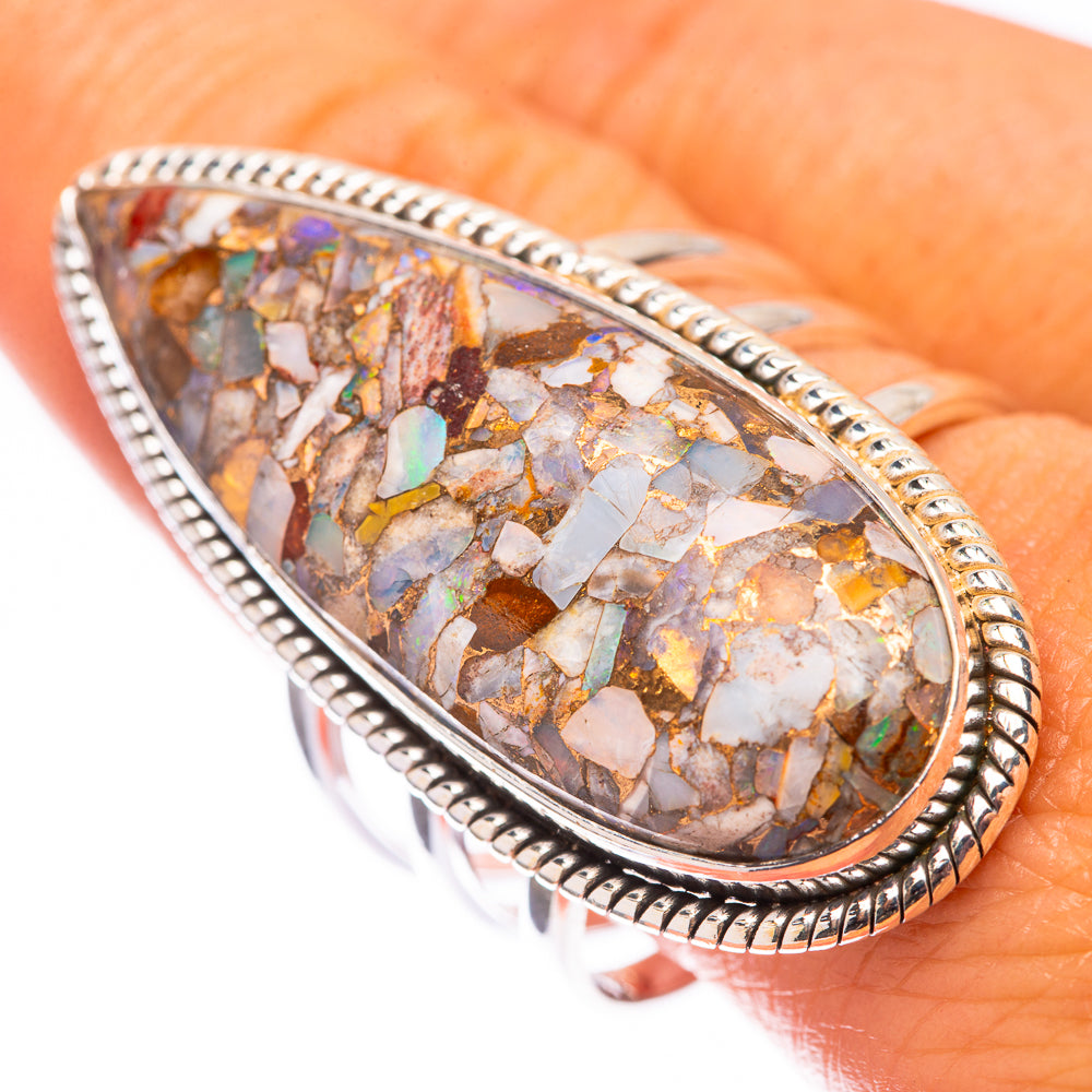 Large Brecciated Ethiopian Opal 925 Sterling Silver Ring Size 10.75 (925 Sterling Silver) RING140397
