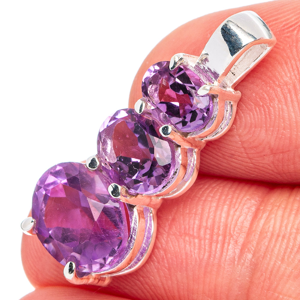 Amethyst Pendant 1" (925 Sterling Silver) P45466