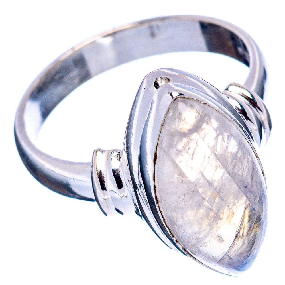 Rainbow Moonstone Ring Size 7 (.925 Sterling Silver)