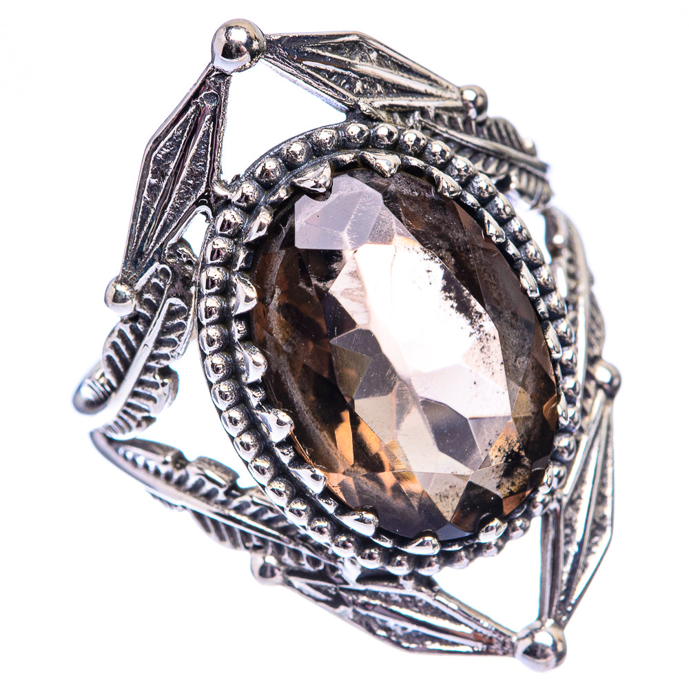 Smoky Quartz Ring Size 6.5 (925 Sterling Silver) R140516