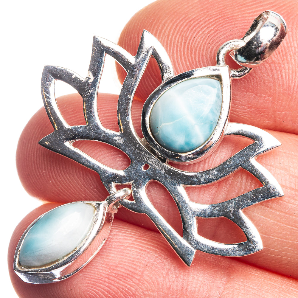 Larimar Dainty Pendant 1 5/8" (925 Sterling Silver) P39139