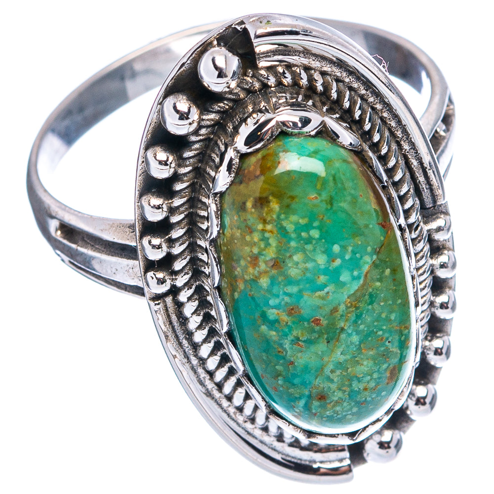 Native Style Royston Turquoise Ring Size 9.75 (.925 Sterling Silver)