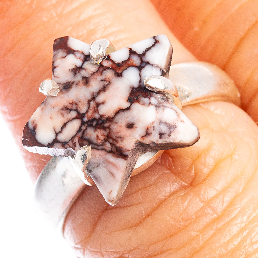 Wild Horse Jasper Star Ring Size 7.25 (.925 Sterling Silver)