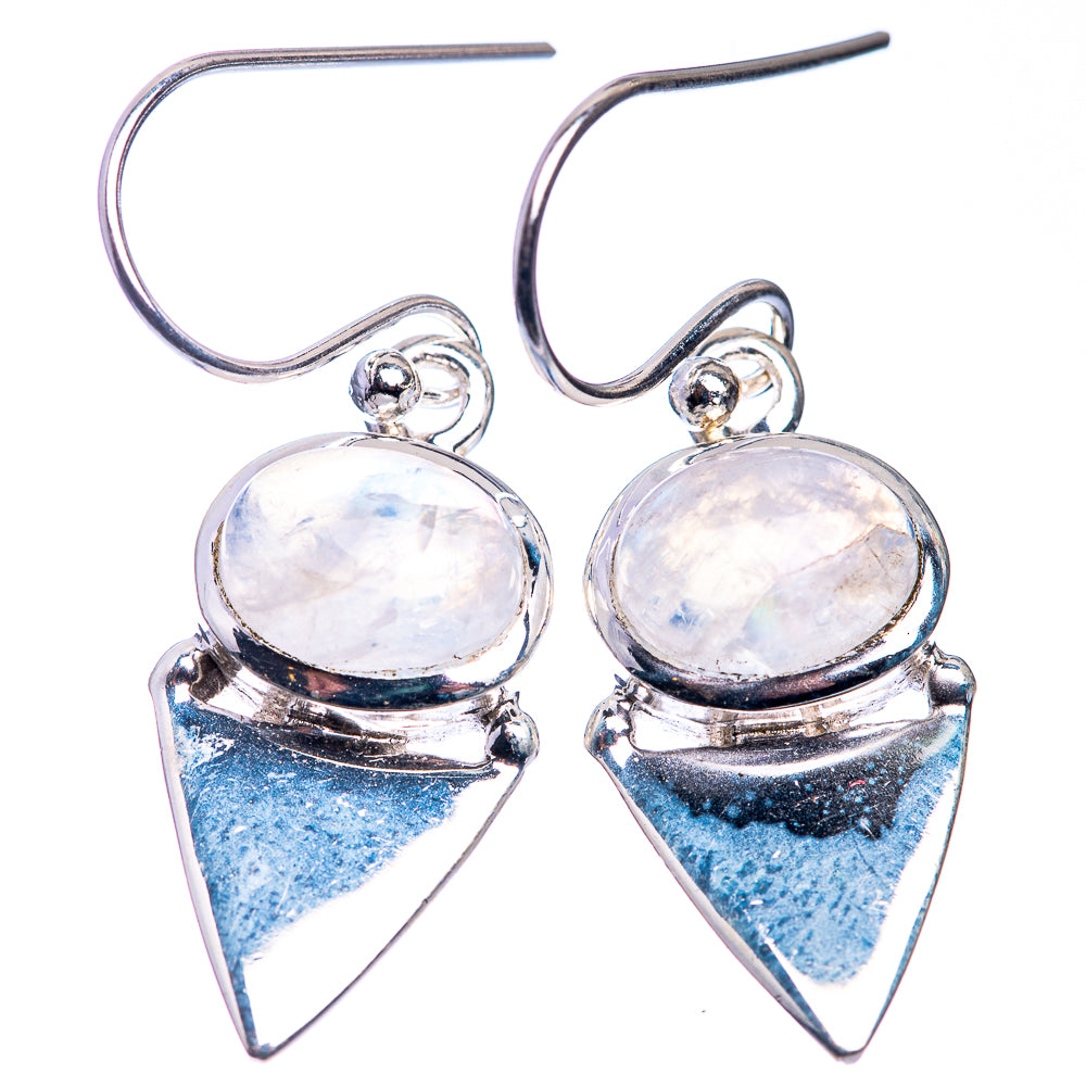 Rainbow Moonstone Dainty Earrings 1 1/2" (925 Sterling Silver) E432513