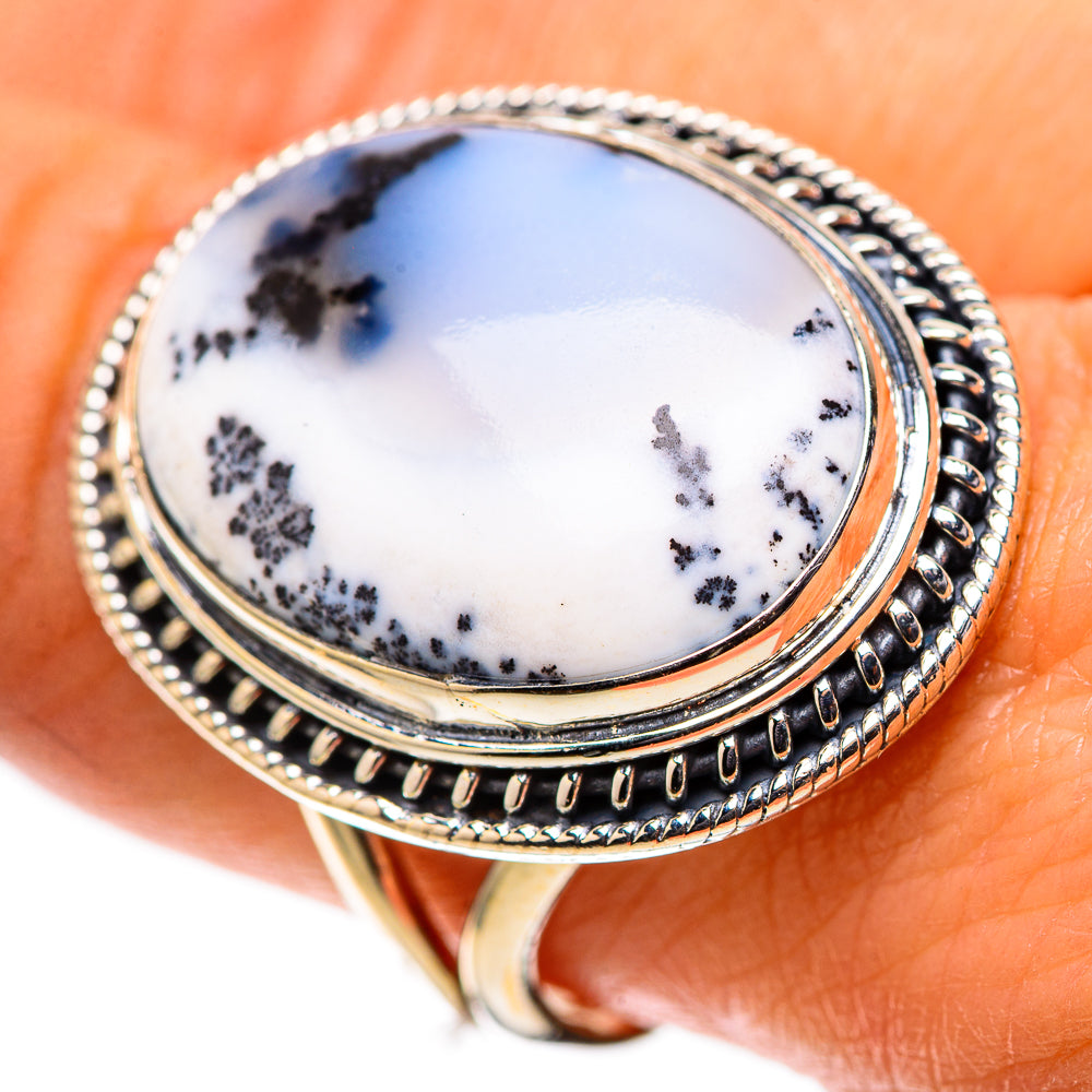 Large Dendritic Opal Ring Size 9.25 (925 Sterling Silver) RING138584
