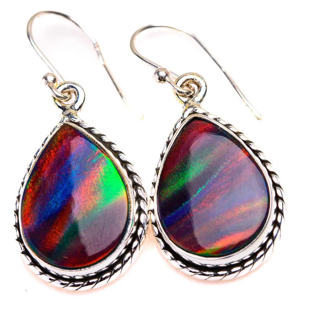 Aura Opal Earrings 1 3/8" (925 Sterling Silver) EARR432138