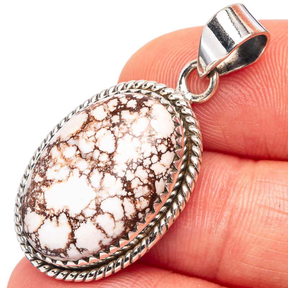 Wild Horse Jasper Pendant 1 3/8" (.925 Sterling Silver)
