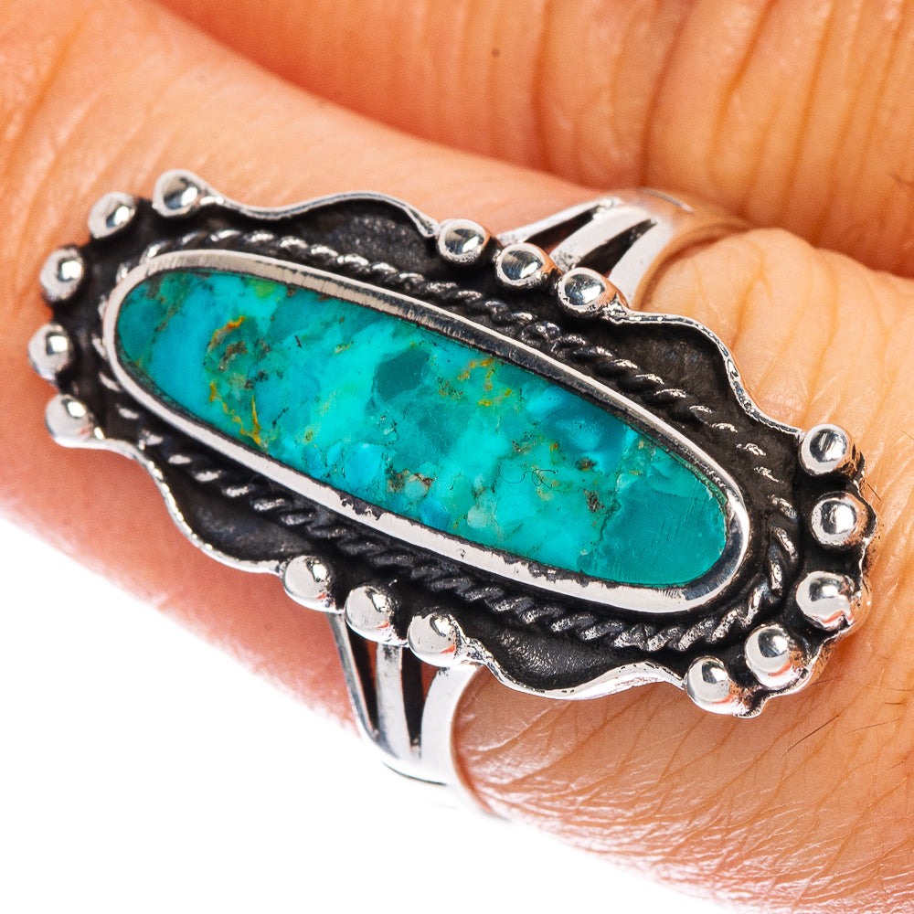 Rare Arizona Turquoise Ring Size 7.5 (925 Sterling Silver) R147077