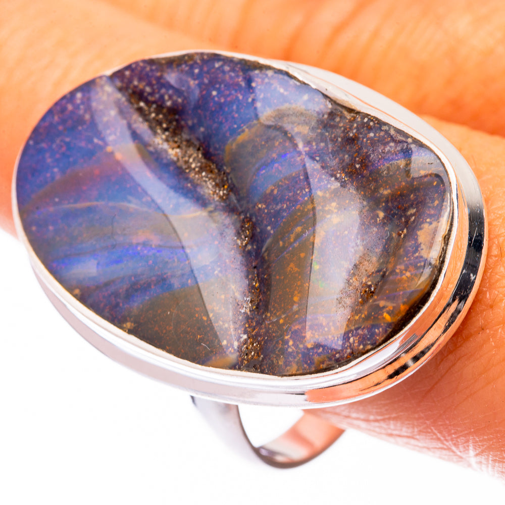 Large Boulder Opal Ring Size 11.5 (925 Sterling Silver) R141049