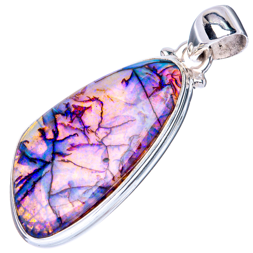 Rare Sterling Opal 925 Sterling Silver Pendant 1 1/2" (925 Sterling Silver) P41908