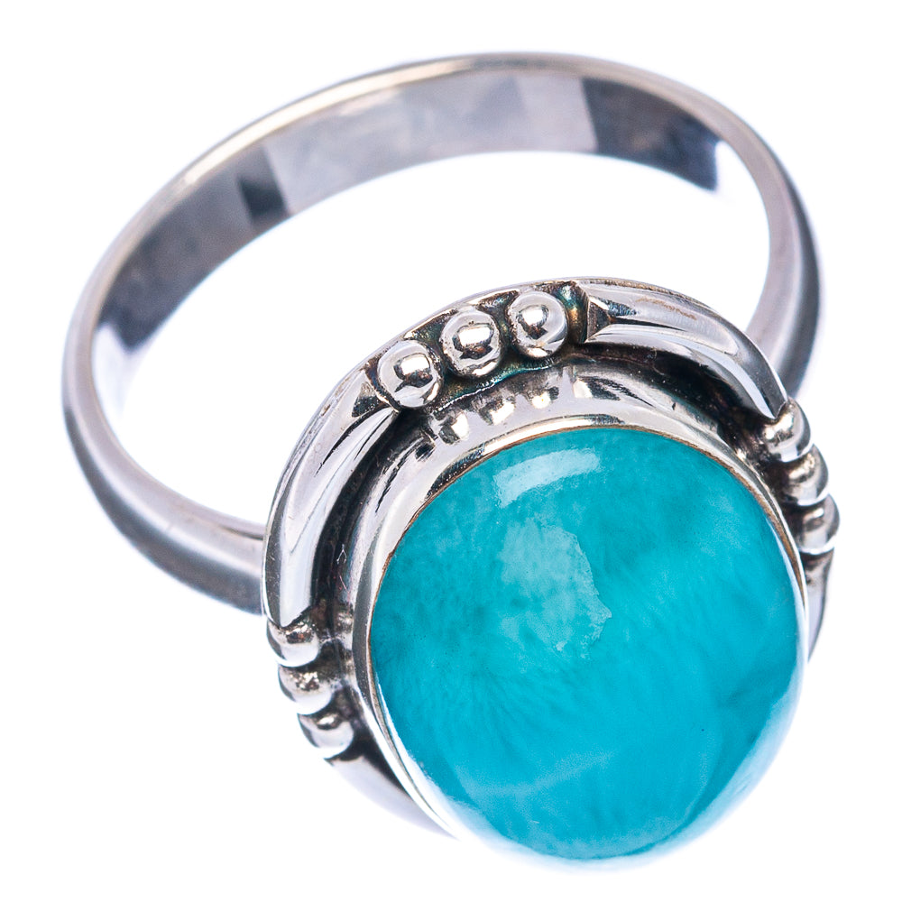 Premium Rare Larimar Ring Size 9 (.925 Sterling Silver)