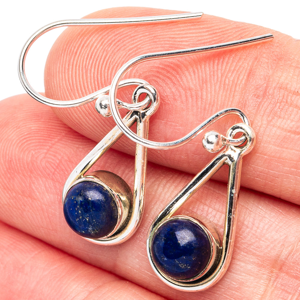 Lapis Lazuli Earrings 1 1/4" (925 Sterling Silver) E3061