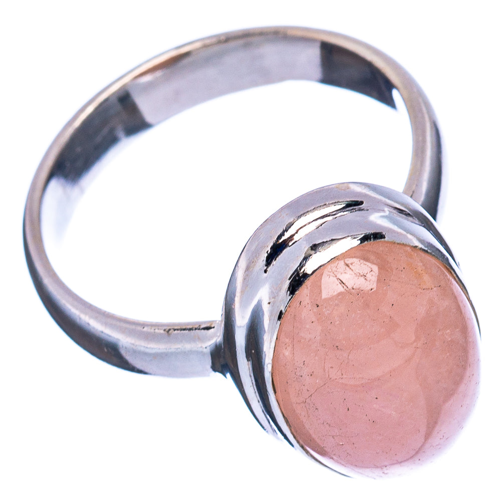 Rose Quartz Ring Size 7.25 (.925 Sterling Silver)
