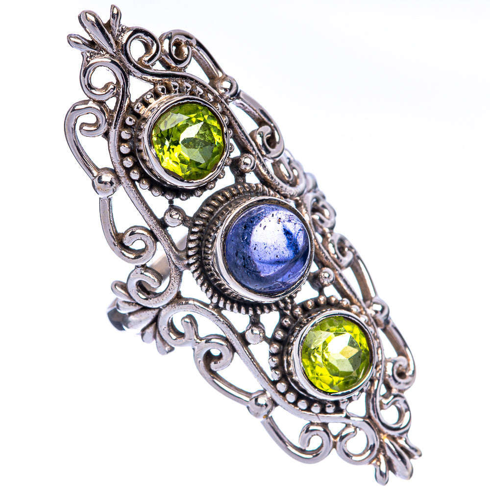 Large Tanzanite, Peridot Ring Size 7 (925 Sterling Silver) R144661
