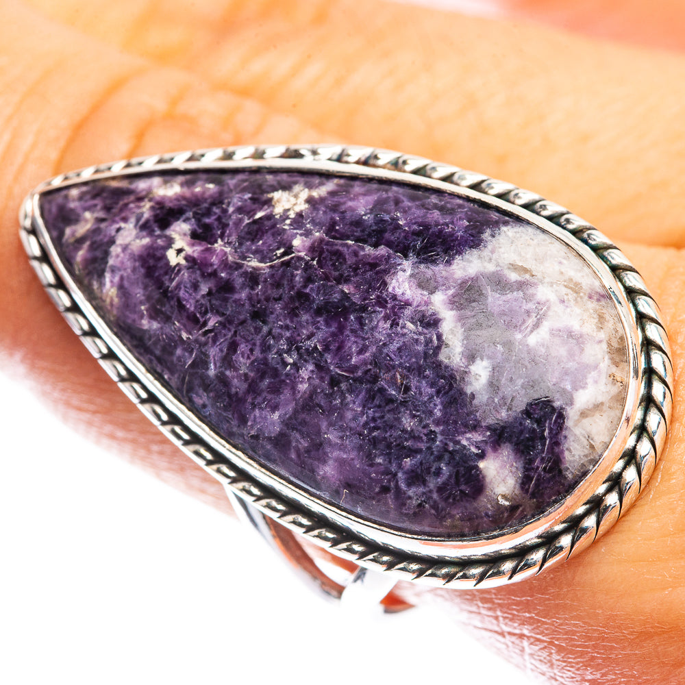 Large Lepidolite Ring Size 9.25 (925 Sterling Silver) R142508