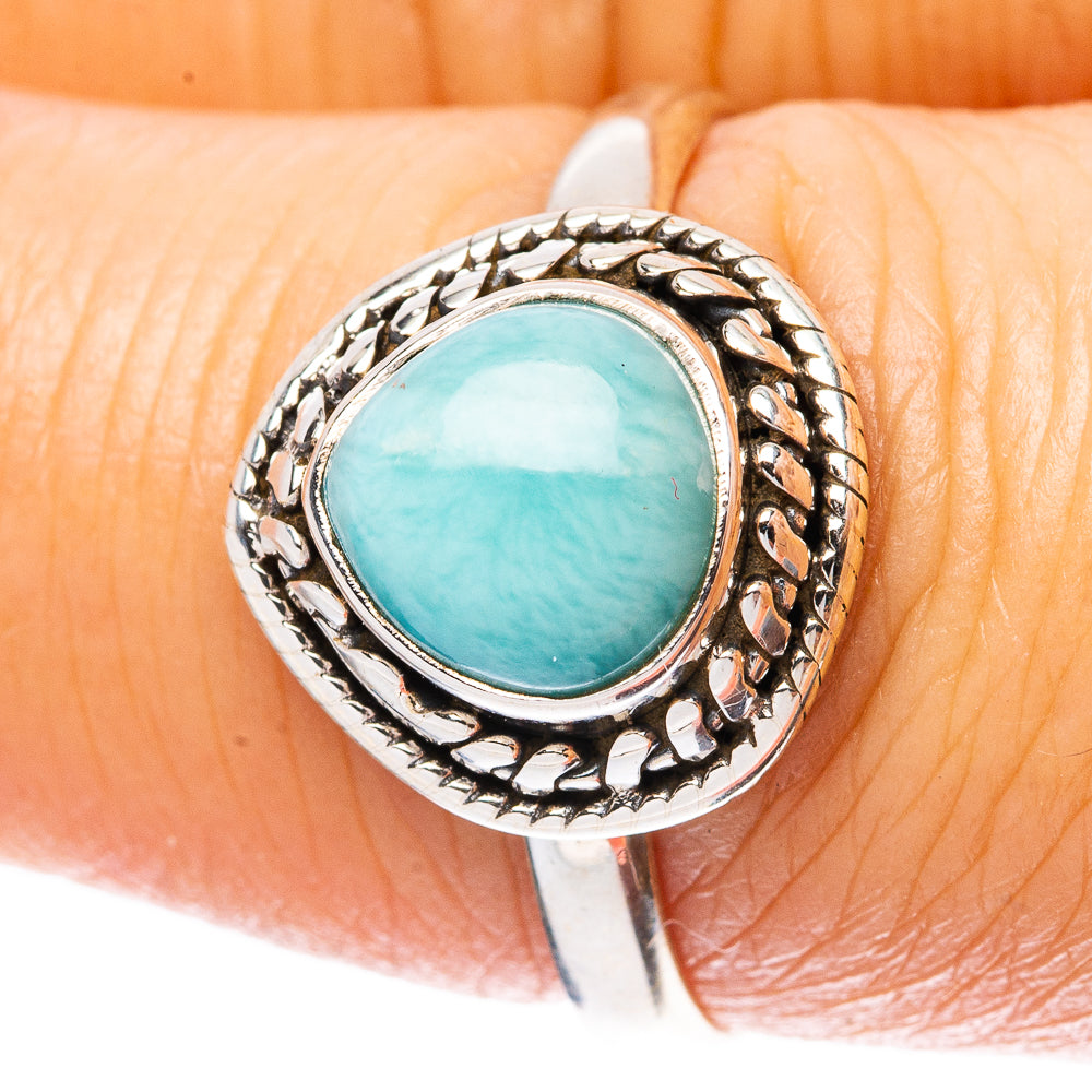 Larimar Ring Size 8.25 (925 Sterling Silver) R4278