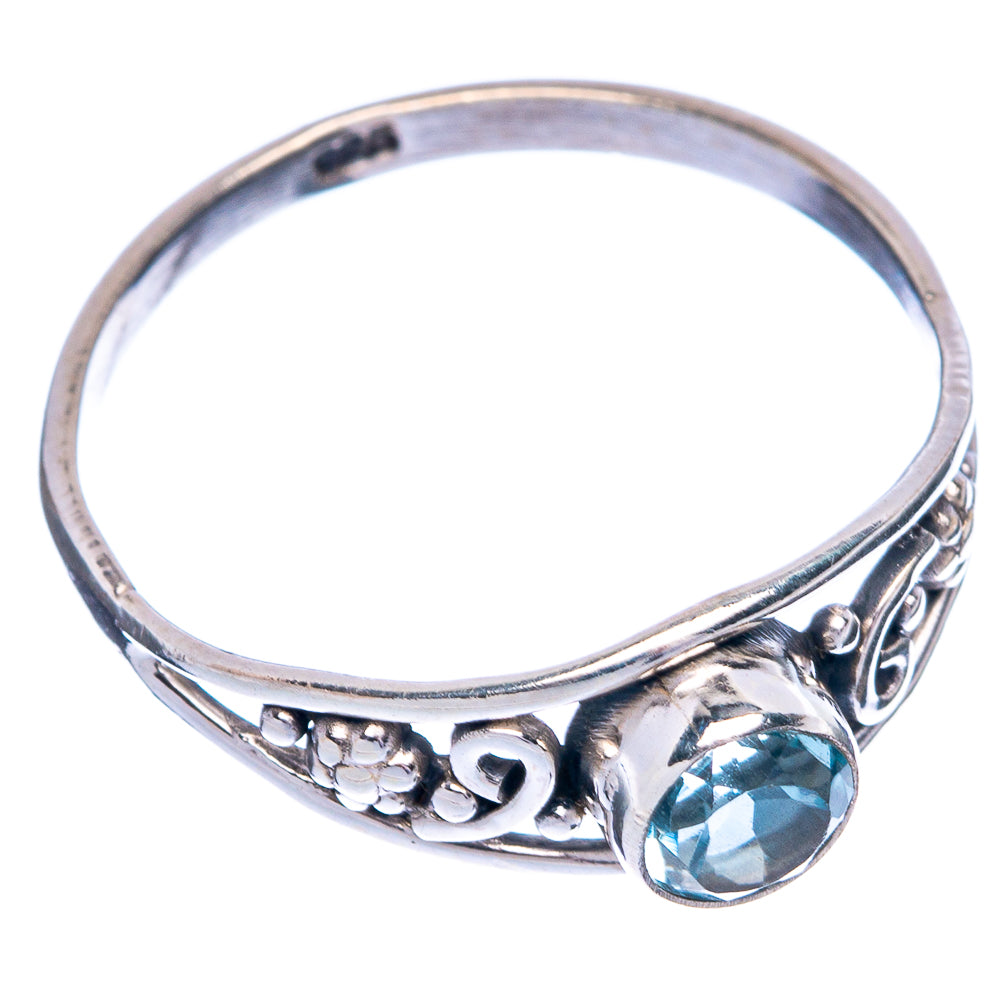 Blue Topaz Dainty Ring Size 8.75 (925 Sterling Silver) R145490