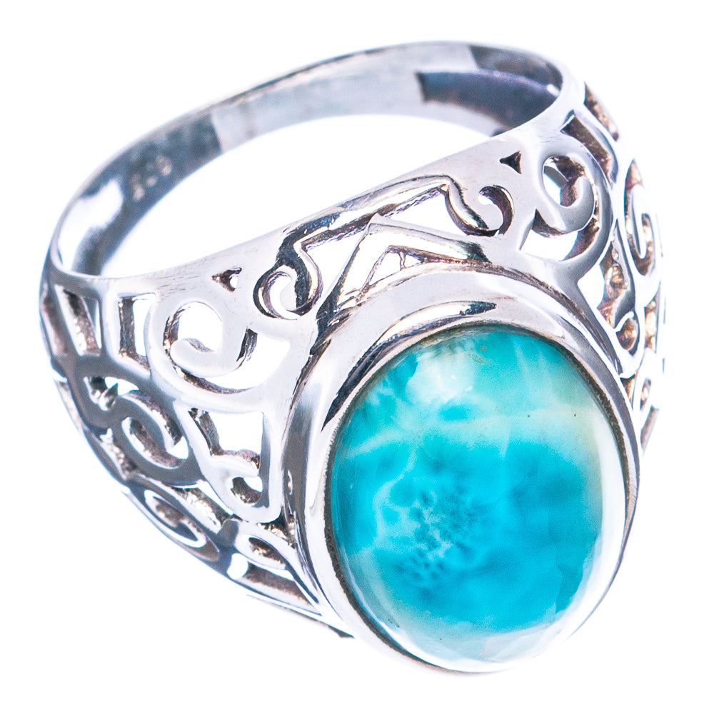 Rare Larimar Ring Size 6.75 (.925 Sterling Silver)