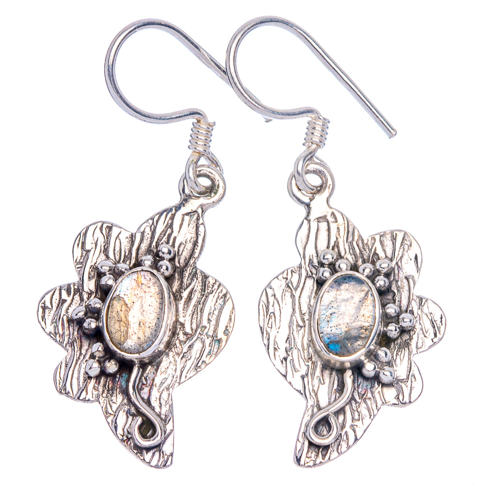 Labradorite Earrings 1 3/8" (925 Sterling Silver) E433235