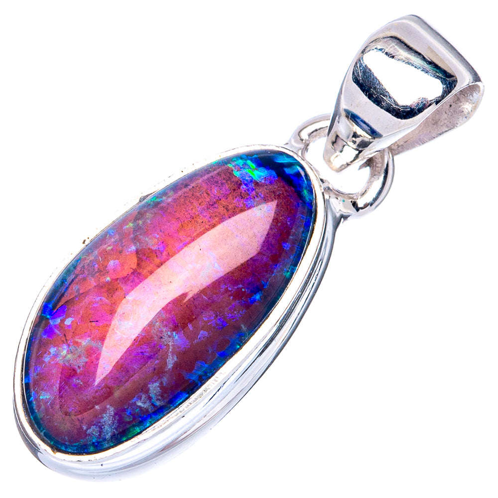 Rare Triplet Opal 925 Sterling Silver Pendant 1 1/8" (925 Sterling Silver) P41942