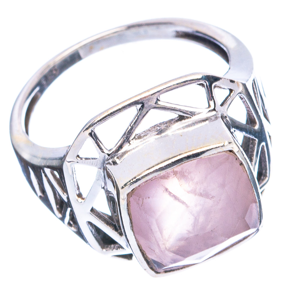 Rose Quartz Ring Size 6.75 (925 Sterling Silver) R4833