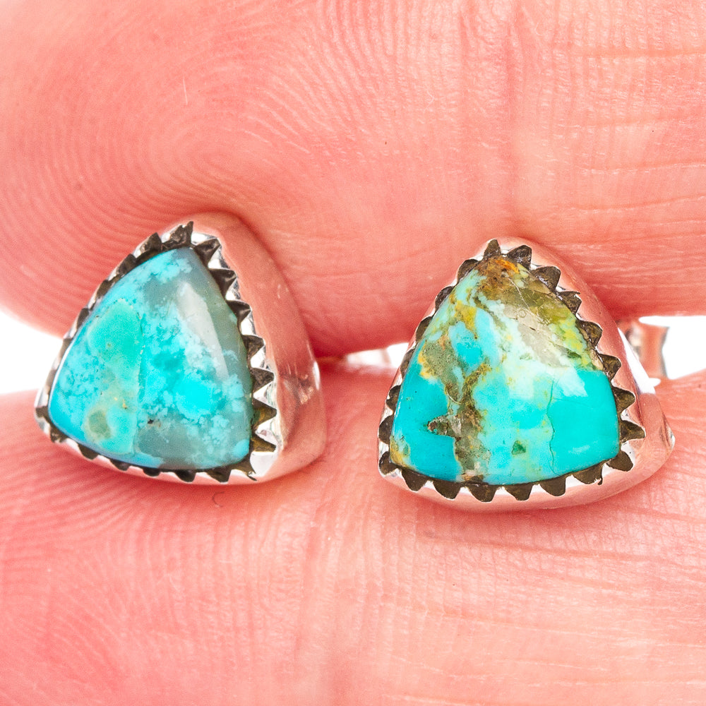Chrysocolla Earrings 3/8" (925 Sterling Silver) E433479