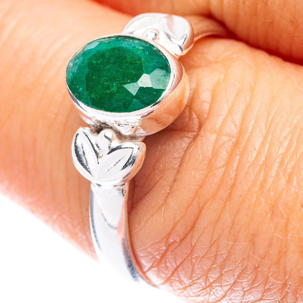 Green Sillimanite Ring Size 7.75 (925 Sterling Silver) R5590