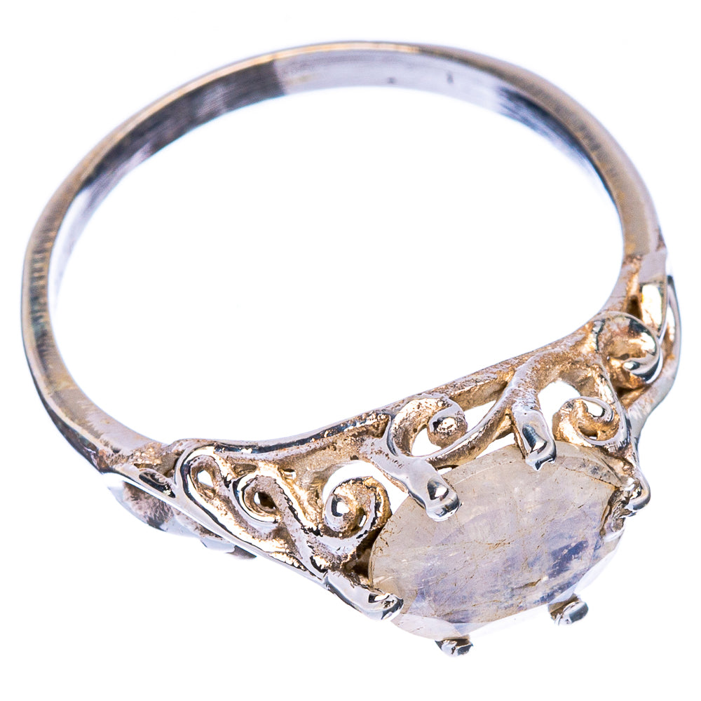 Rainbow Moonstone Dainty Ring Size 8.25 (925 Sterling Silver) R146933