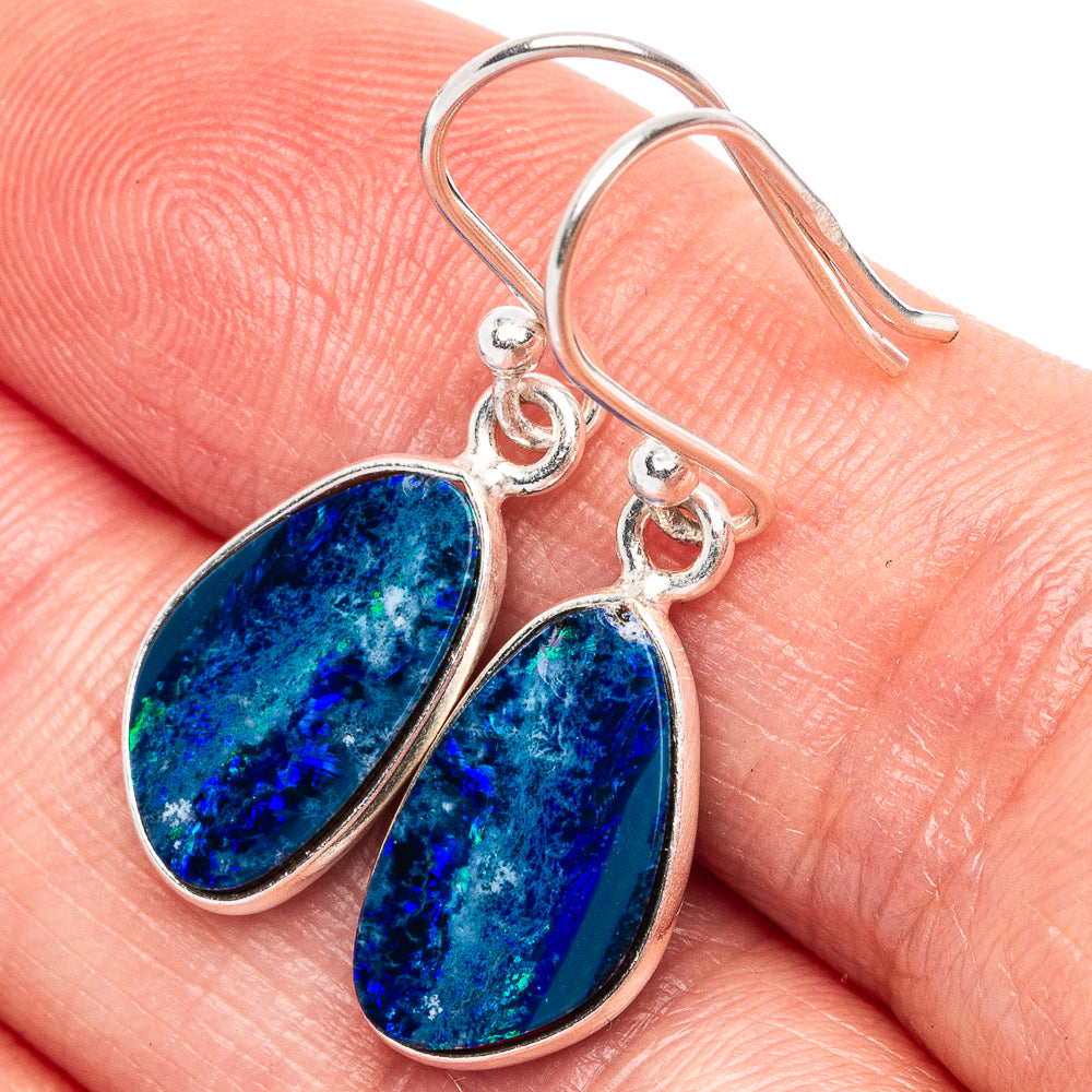 Rare Doublet Opal Earrings 1 1/8" (925 Sterling Silver) E1931