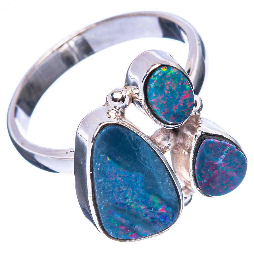 Rare Doublet Opal Ring Size 7.25 (925 Sterling Silver) R4404