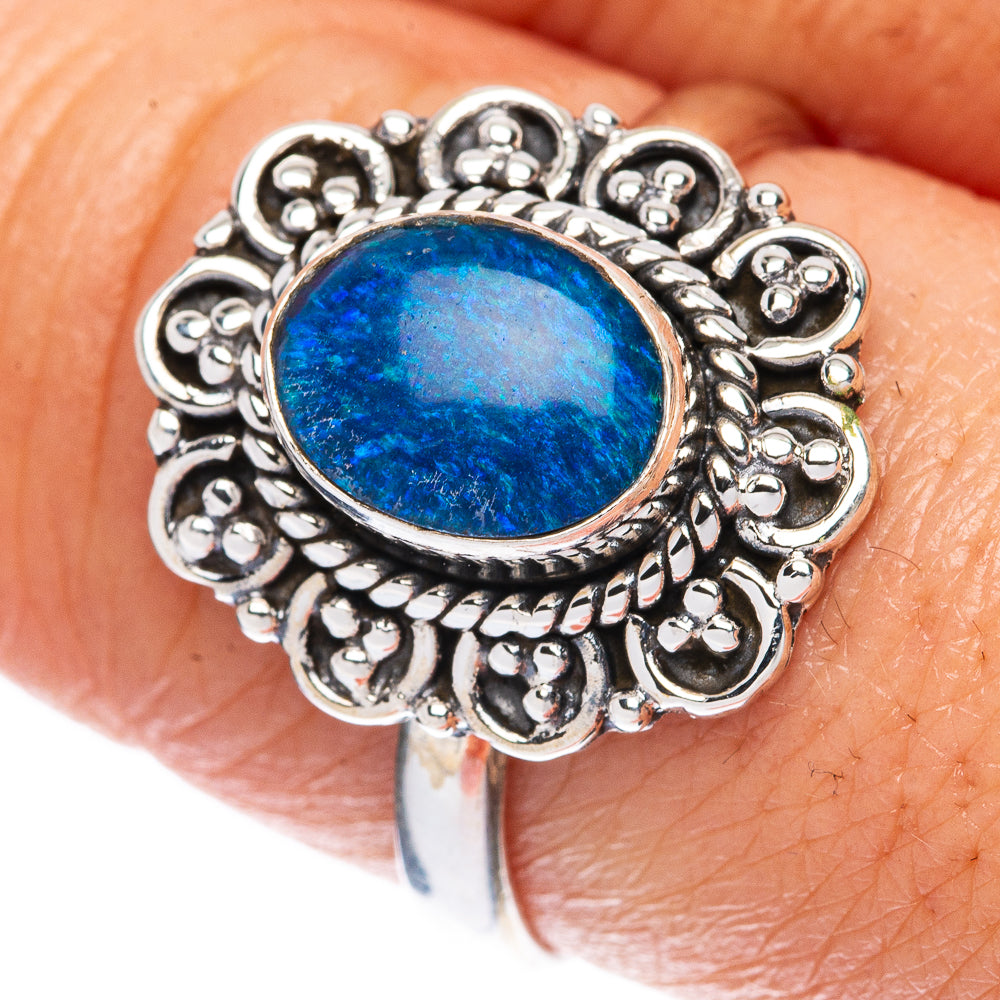 Rare Triple Opal Ring Size 8.75 (925 Sterling Silver) R3293