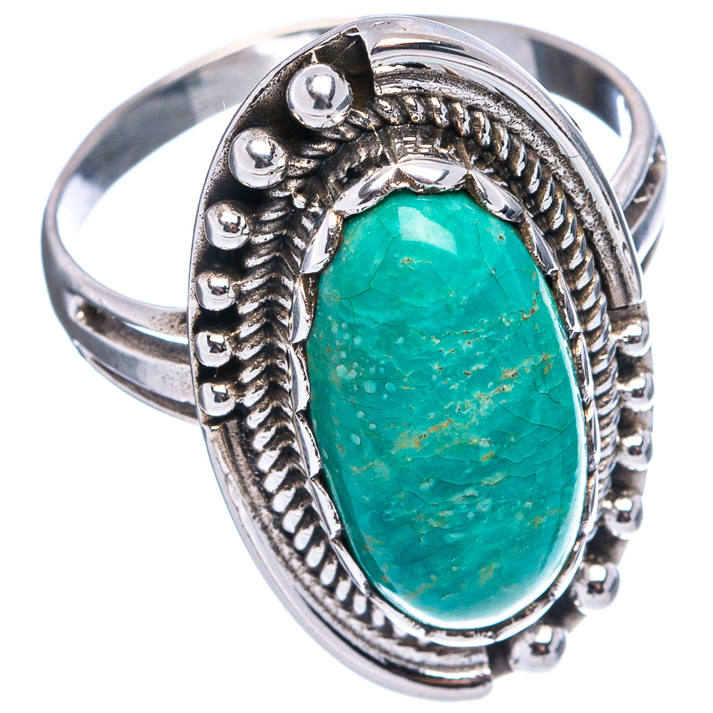Native Style Royston Turquoise Ring Size 10 (.925 Sterling Silver)