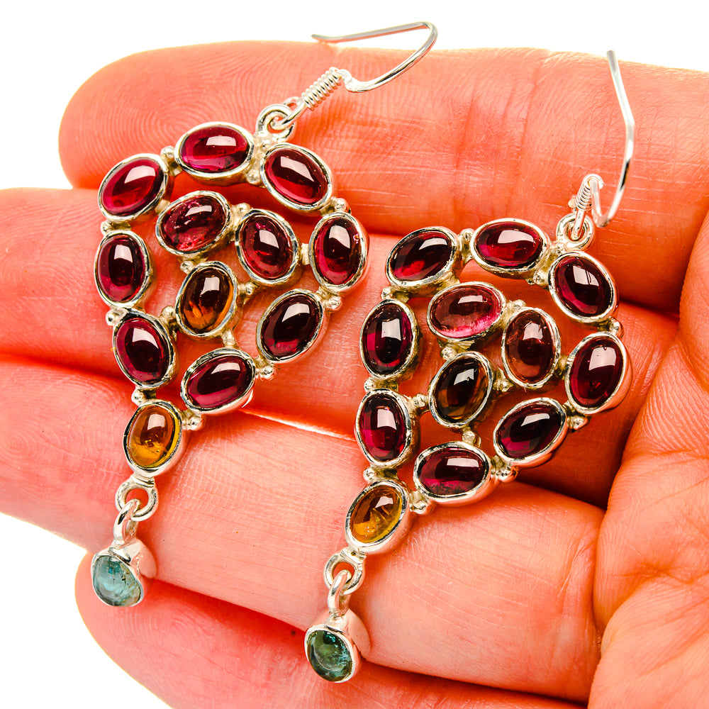 Signature Natural Tourmaline Earrings 2 3/8" (925 Sterling Silver) EARR431984