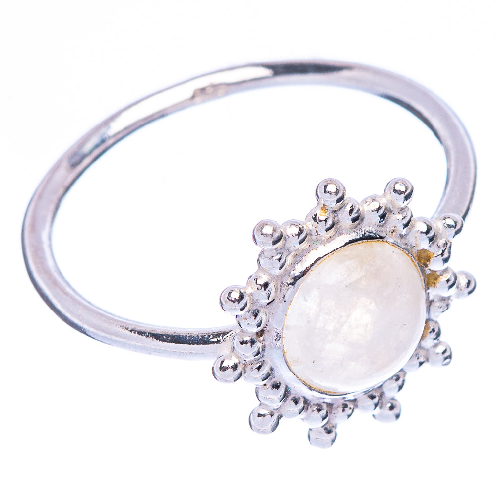 Rainbow Moonstone Dainty Ring Size 7.25 (925 Sterling Silver) R146767