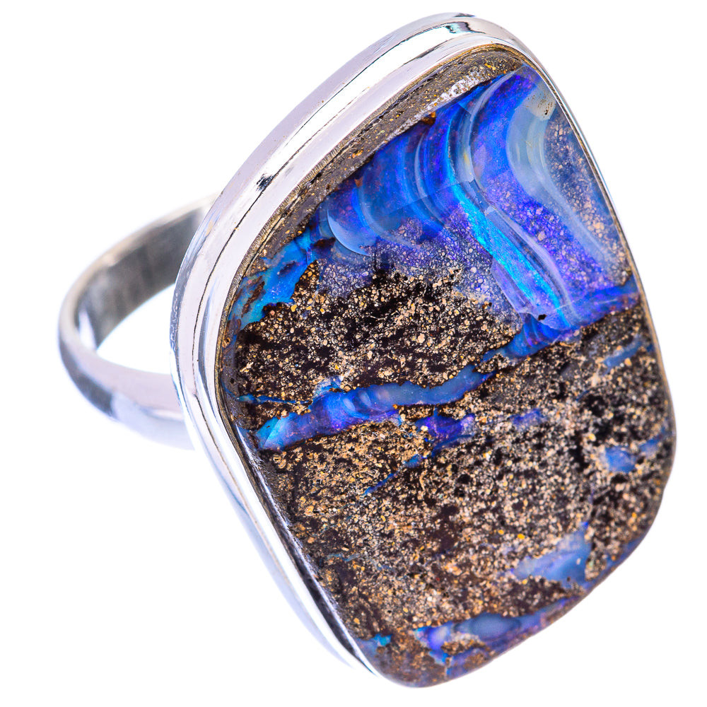 Large Boulder Opal Ring Size 10.5 (925 Sterling Silver) R140776