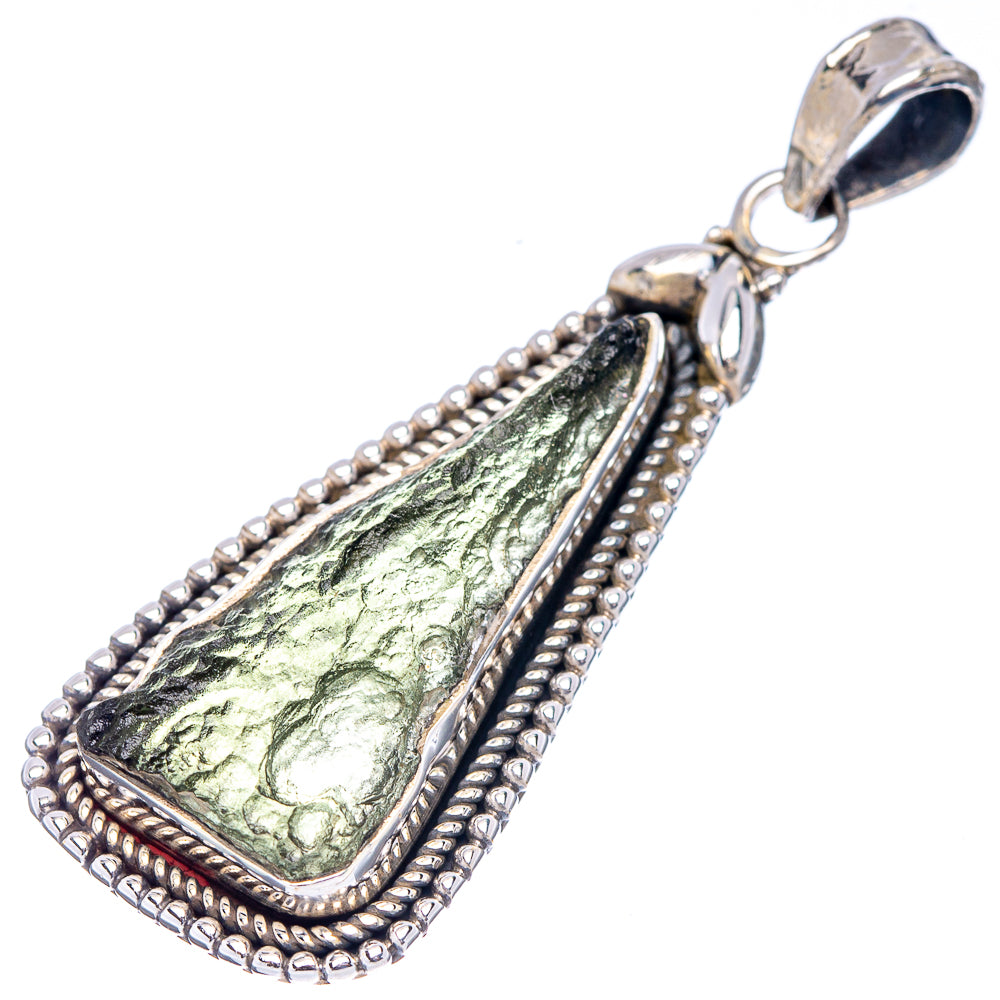 Moldavite Pendant 1 3/4" (.925 Sterling Silver)