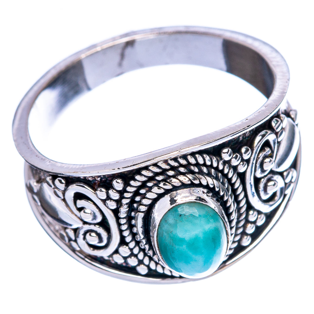Rare Larimar Ring Size 8 (925 Sterling Silver) R146345