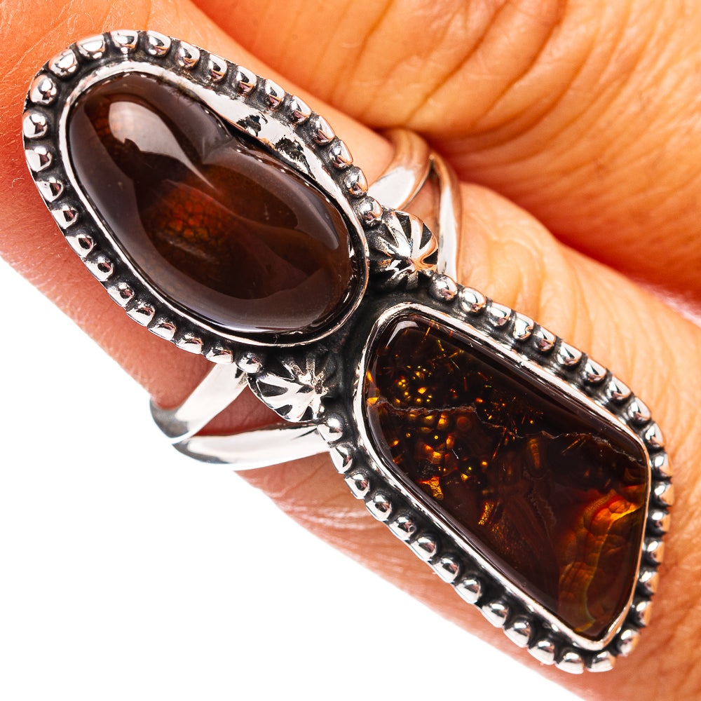Premium Mexican Fire Agate Ring Size 7 (.925 Sterling Silver)