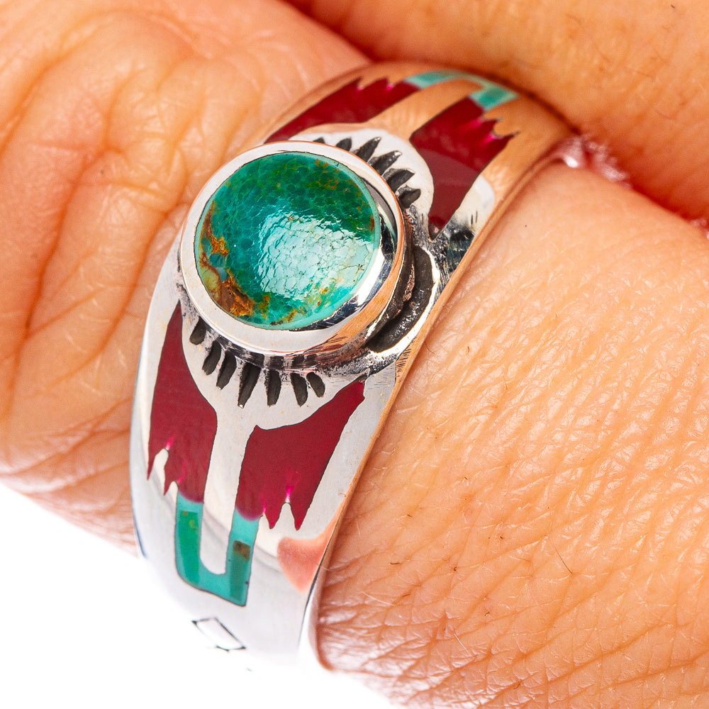 Rare Arizona Turquoise Ring Size 8.5 (925 Sterling Silver) R1515