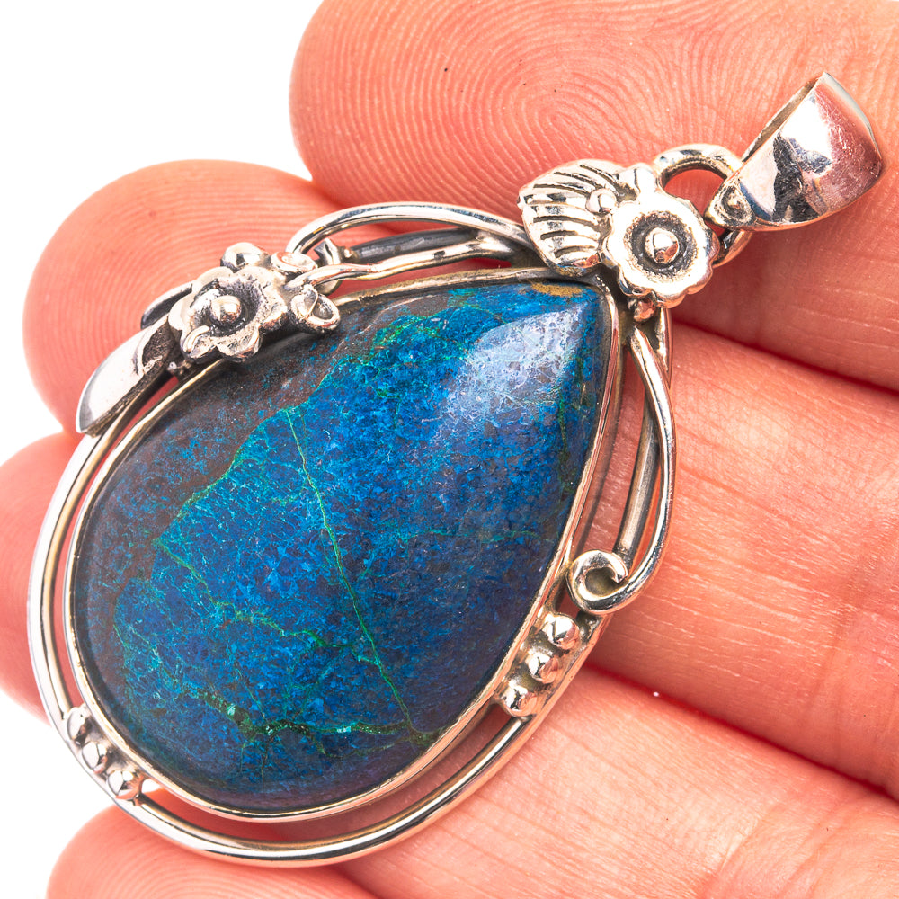Azurite Pendant 1 3/4" (925 Sterling Silver) P38864