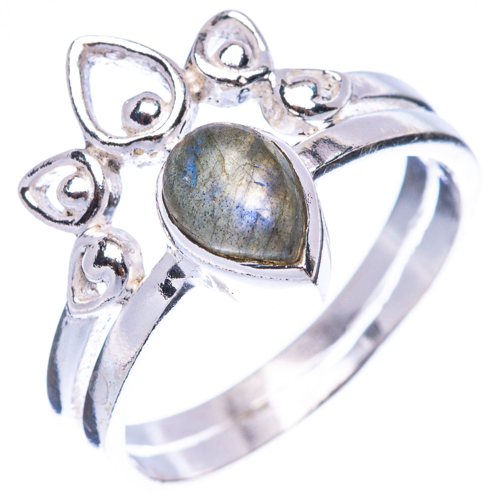 Labradorite Ring Size 7.75 (925 Sterling Silver) R5496