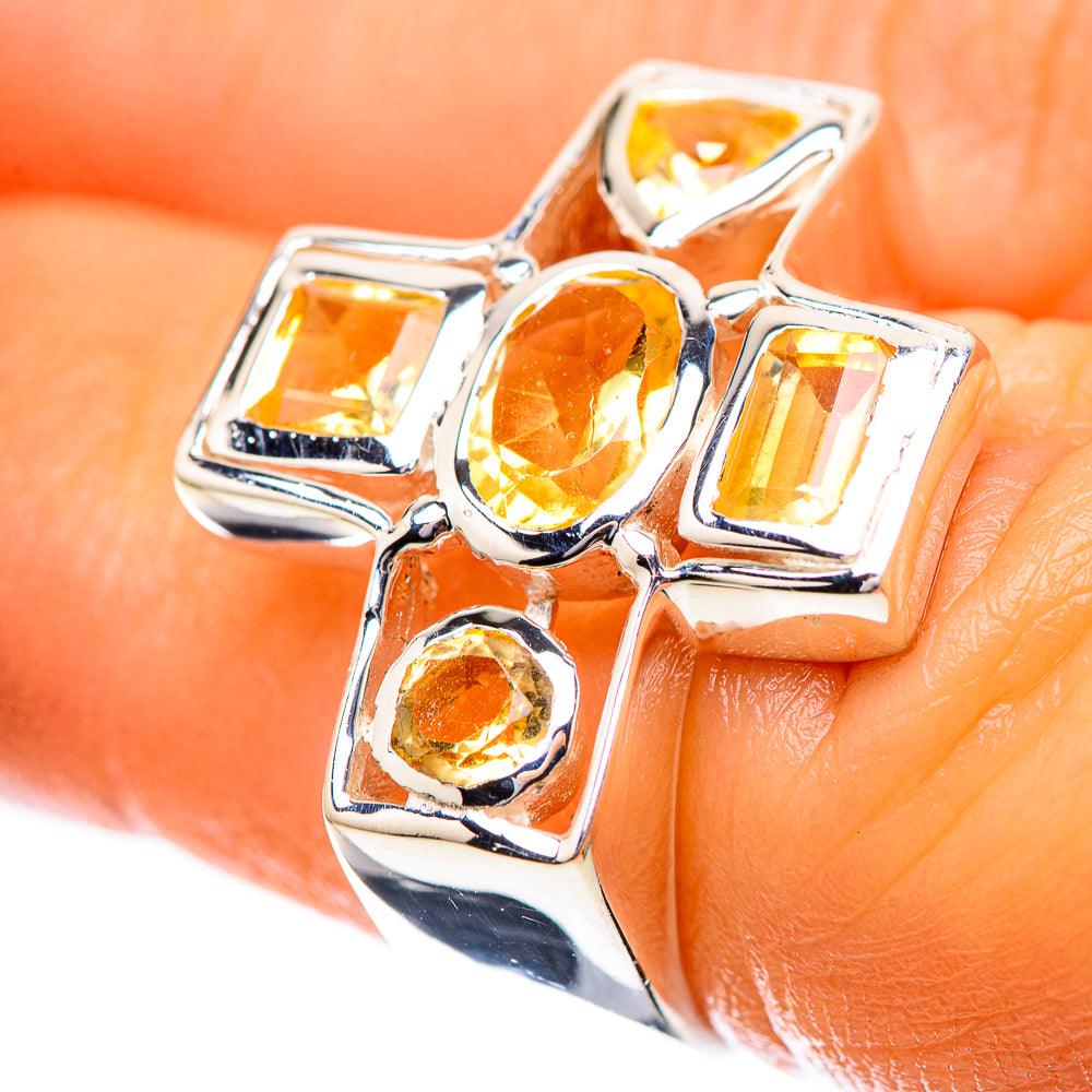 Faceted Citrine Ring Size 6 (925 Sterling Silver) RING139207