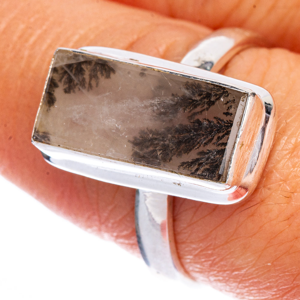 Scenic Dendritic Agate Ring Size 7.75 (925 Sterling Silver) R147240
