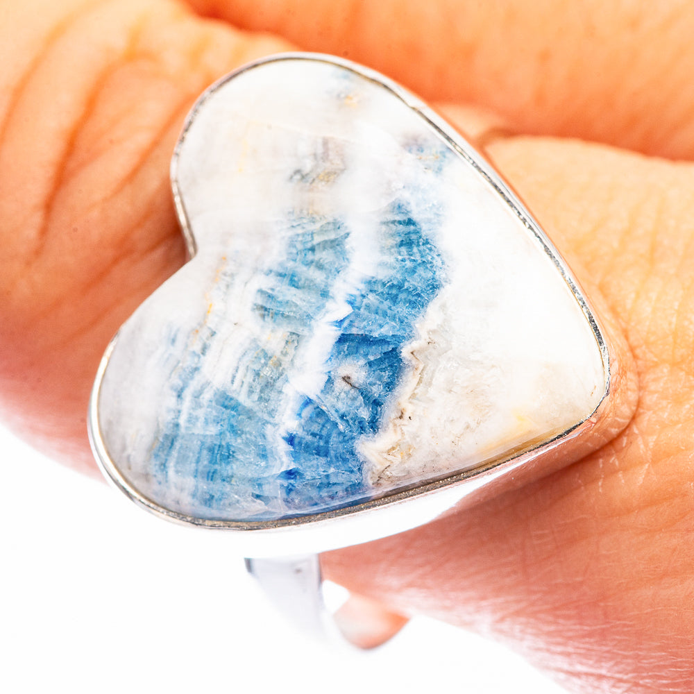 Blue Scheelite Ring Size 10.75 (925 Sterling Silver) R142001