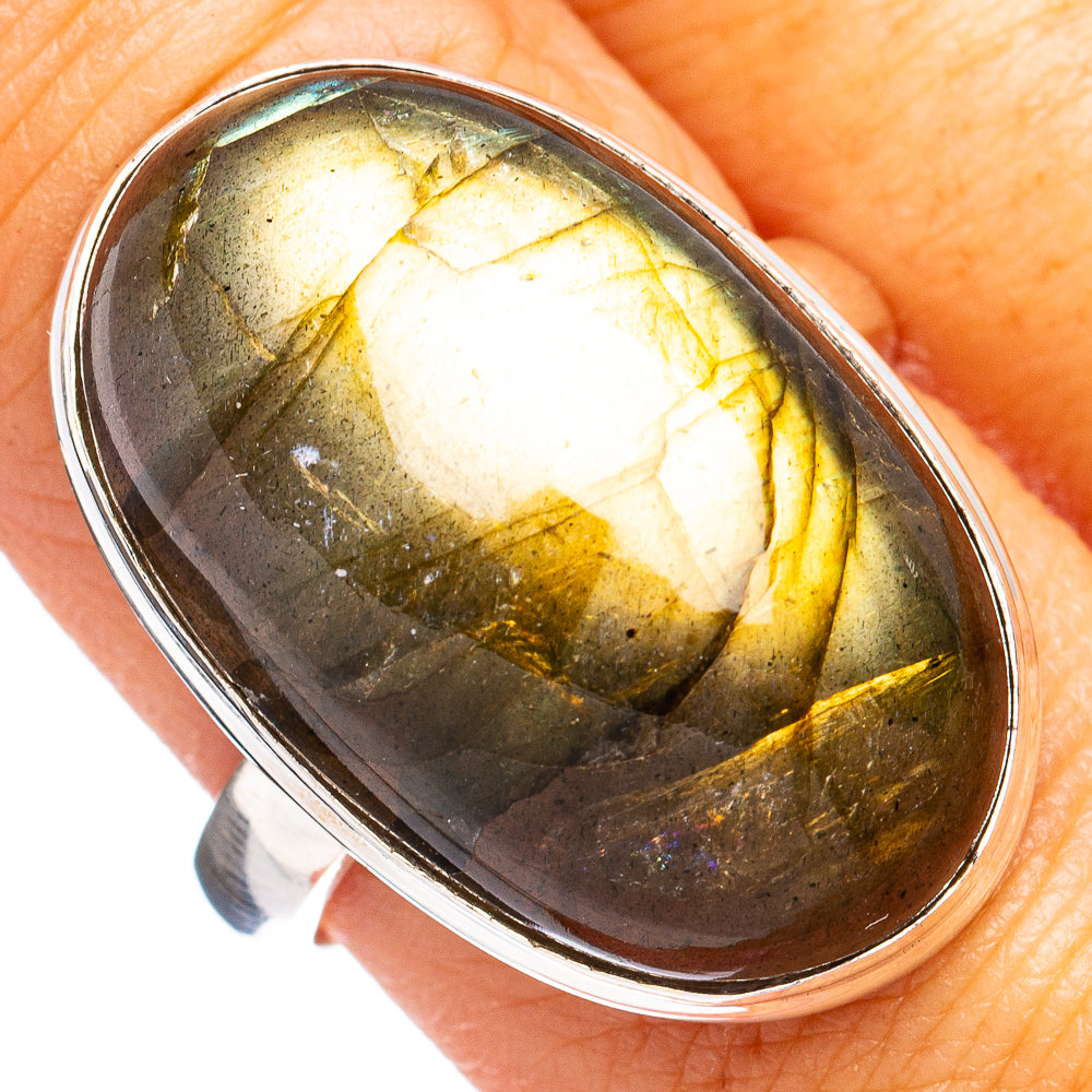 Labradorite Ring Size 9 (925 Sterling Silver) R8553