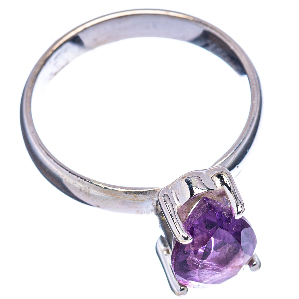 Faceted Amethyst Ring Size 6.75 (.925 Sterling Silver)