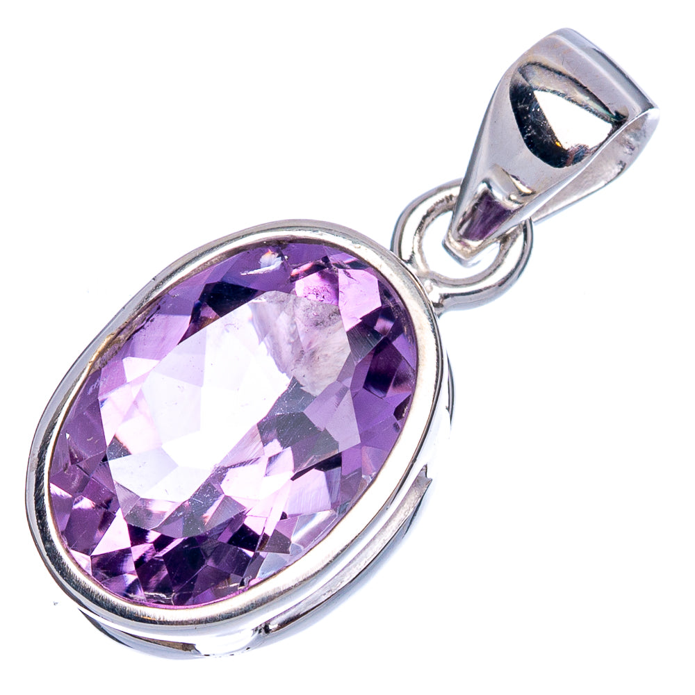 Amethyst Pendant 1 1/8" (925 Sterling Silver) P40326