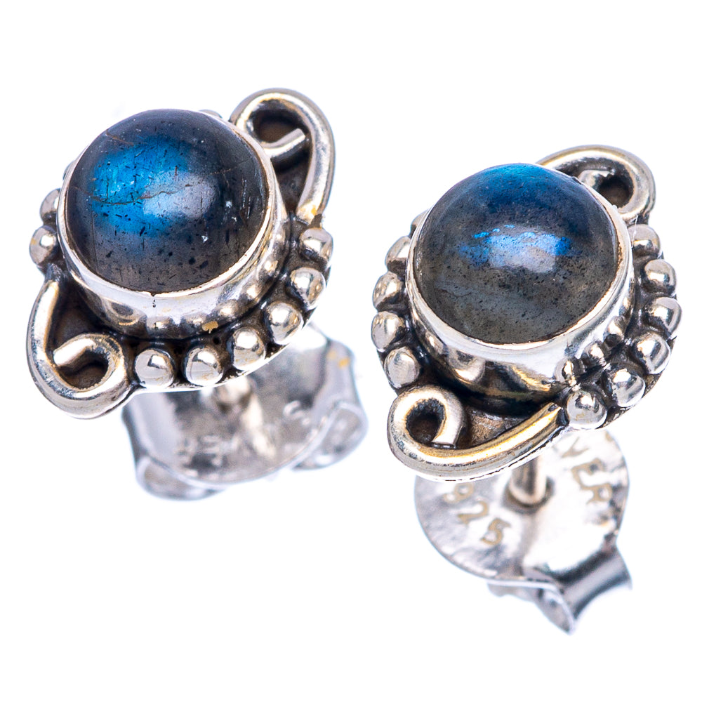 Labradorite Dainty Earrings 3/8" (925 Sterling Silver) E1992