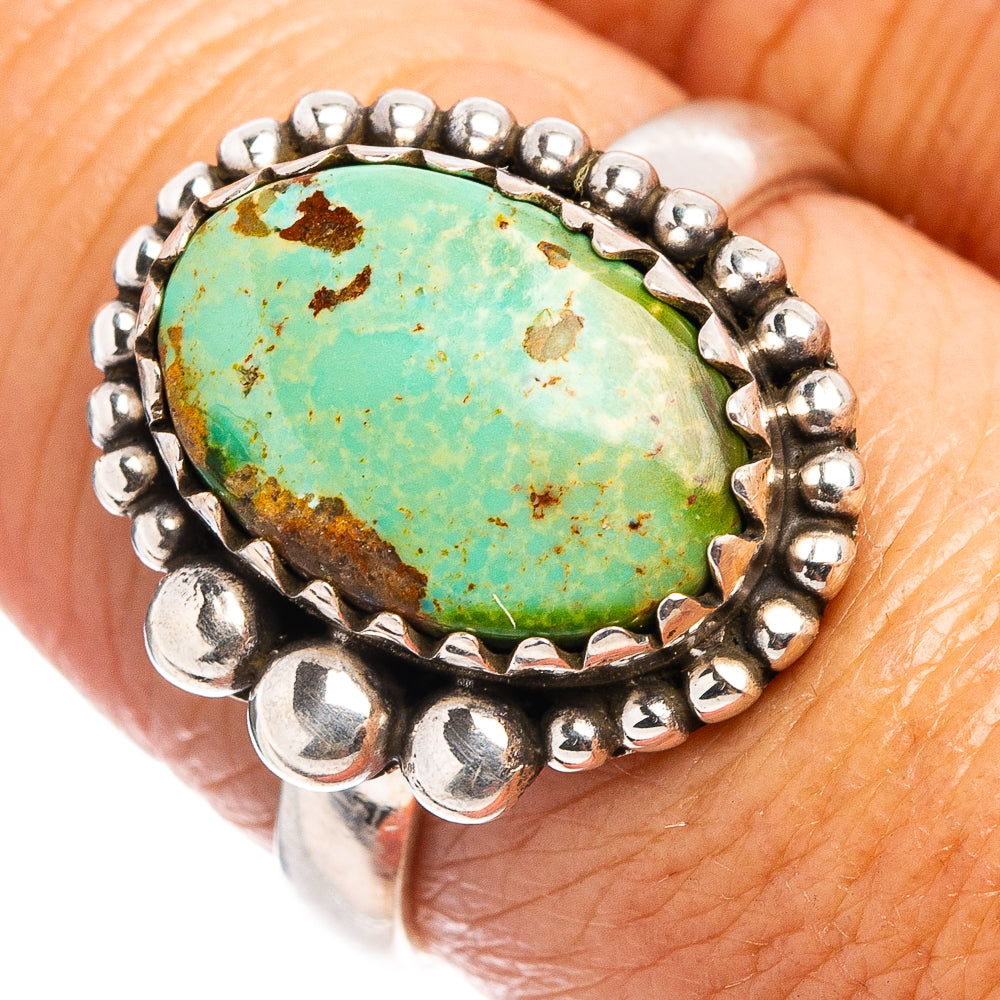 Rare Sonoran Gold Turquoise Ring Size 8 (.925 Sterling Silver)