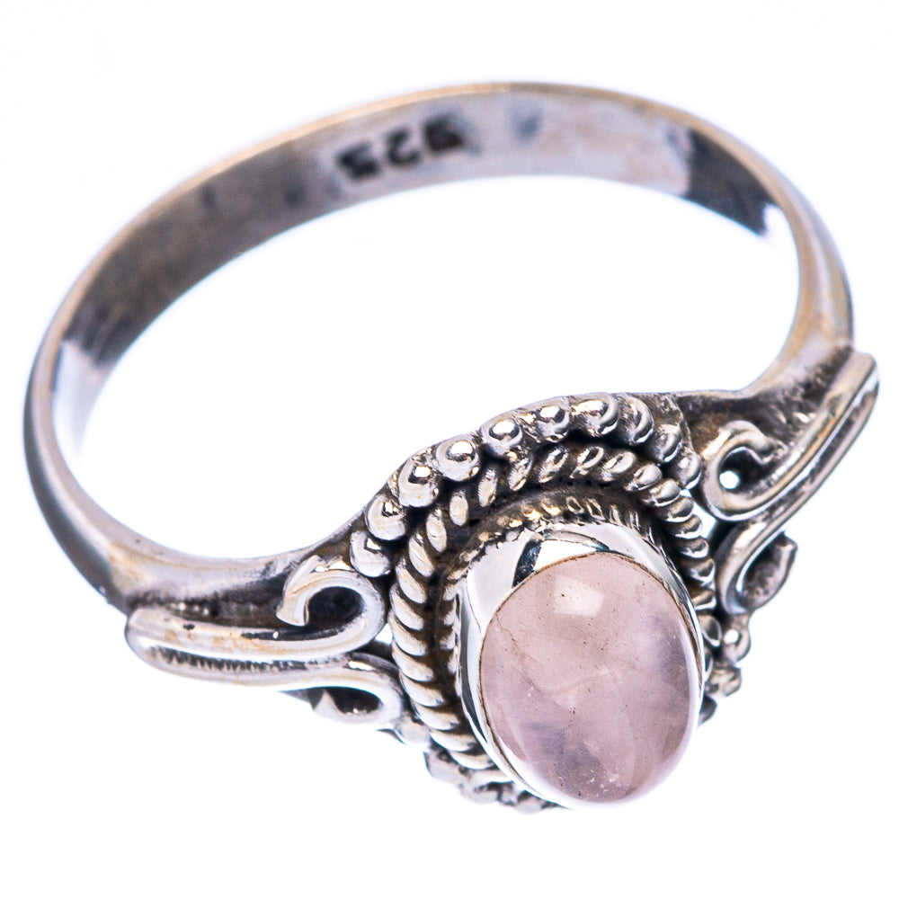 Rose Quartz Dainty Ring Size 6.75 (925 Sterling Silver) R5928